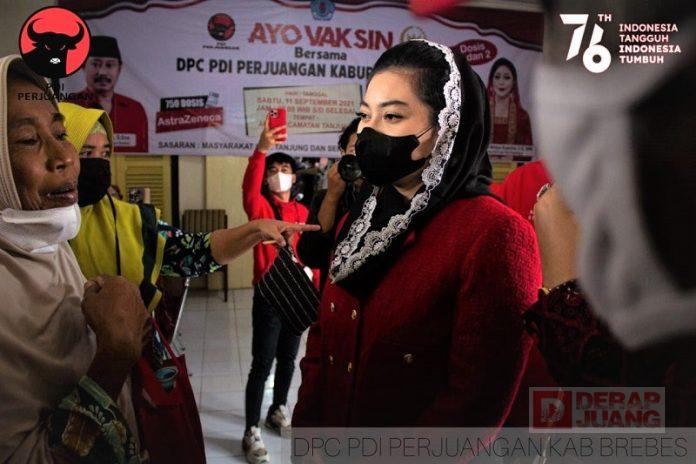 Vaksinasi PDI Perjuangan Brebes di Tanjung Sukses dan Lebihi Target (3)