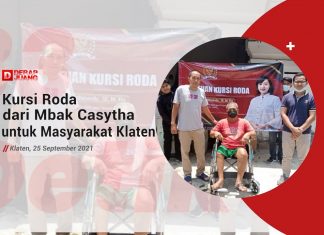 Kursi Roda dari Mbak Casytha untuk Masyarakat Klaten