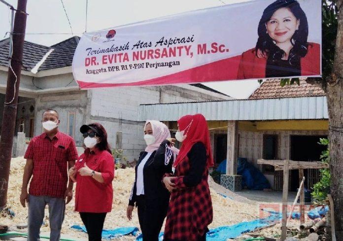 Evita Nursanty Sambangi Grobogan dan Bangun Talud Irigasi