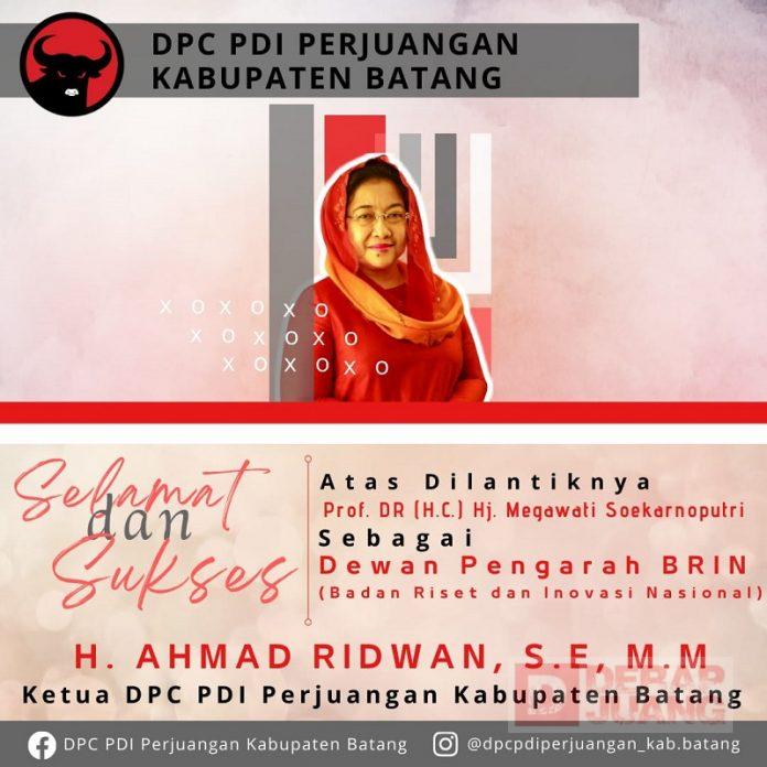 Ibu Megawati Dilantik Ketua Dewan Pengarah BRIN, Ridwan Beri Ucapan Selamat