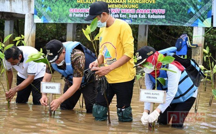 Langkah Konservasi Pantai, Ristawati Ikuti Program Tanam 50 Ribu Pohon Mangrove