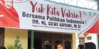 Sediakan 350 Dosis Vaksin dan Sembako, Vaksinasi Kader Banteng di Pengabean Sukses