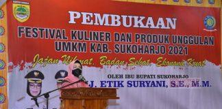 Buka Festival Kuliner dan Produk Unggulan di GP3D, Bupati Etik Ingatkan Tetap Jaga Prokes