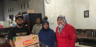 Hernandia Hepi Serahkan Bantuan Kepada Korban Bencana Alam