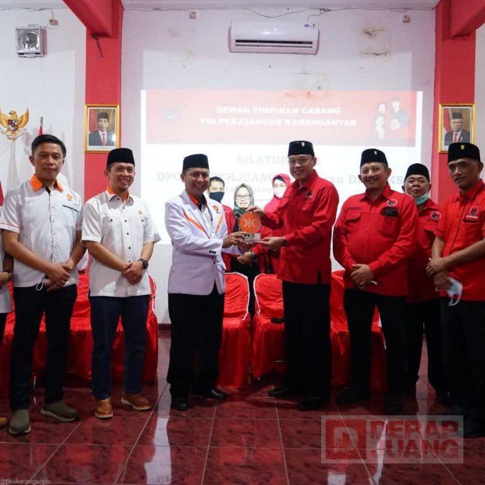 PDI Perjuangan Karanganyar Terima Kunjungan PKS Karanganyar