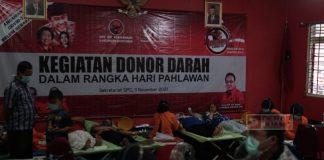 Peringati Hari Pahlawan, DPC PDI Perjuangan Banyumas Gelar Donor Darah