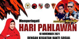 Peringati Hari Pahlawan, Dewi Aryani Gandeng PP dalam Bakti Sosial