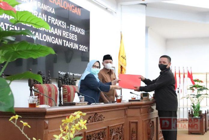 Rapat Paripurna, Fraksi PDI Perjuangan Pekalongan Sampaikan Pesan Ibu Mega