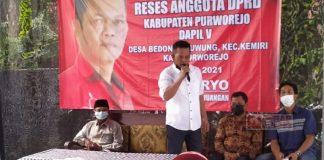 Reses, Ketua Fraksi PDI Perjuangan Purworejo Serap Aspirasi Warga