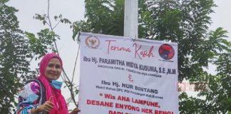 Tersebar di Brebes, Mbak Mitha Berikan Bantuan Lampu PJUTS