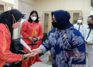 Wujud Apresiasi Bupati Yuni Kepada Atlet Peraih Medali Perak Dalam PON XX Asal Sragen