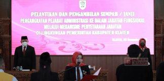 173 Pejabat Administrator Klaten Dilantik Bupati Klaten
