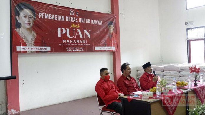 Aksi Peduli, Mbak Puan Bagi 4,5 Ton Beras Di Magelang