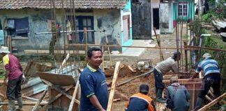 Gotong Royong Bersama Warga, Kader Banteng Blado Bangun Masjid Jamik Nurul Muttaqin