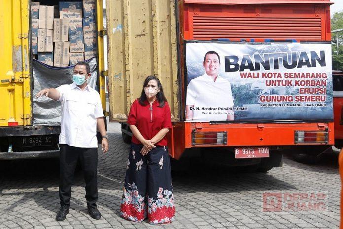 Hendi Berangkatkan Bantuan Tangani Erupsi Gunung Semeru (2)