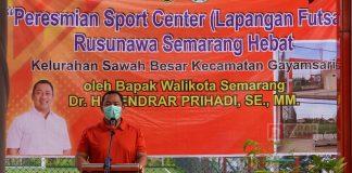 Hendi Resmikan Sport Center Di Tengah Rusunawa