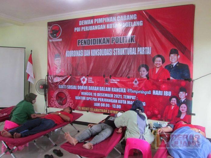 Jelang Hari Ibu, DPC Kota Magelang Gelar Donor Darah