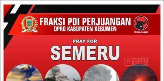 Lirih Doa Fraksi PDI Perjuangan Kebumen untuk Bencana Gunung Semeru