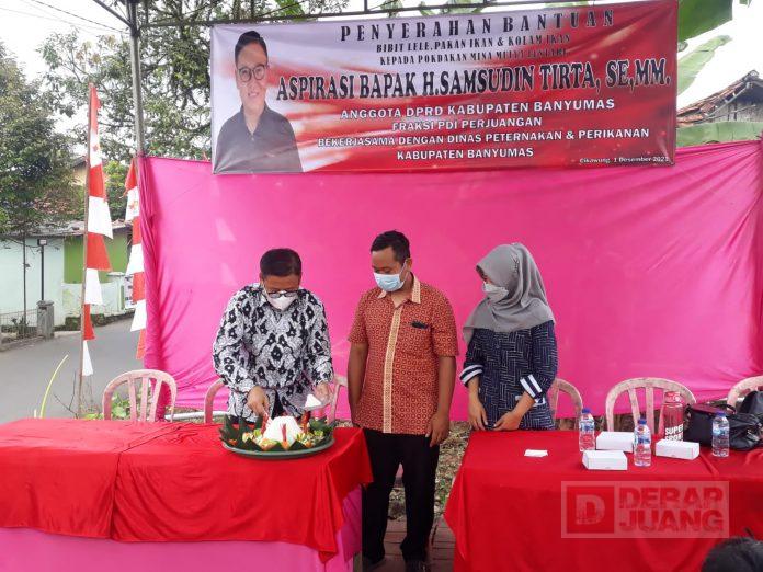 Pak Sam Berikan Bantuan Bibit Ikan Lele Kepada Kelompok Mina Mulya Lestari