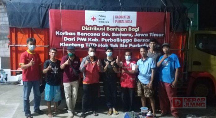 Peduli Semeru, PMI Purbalingga Kirim Bantuan untuk Korban Erupsi