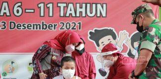 Sri Mulyani Genjot Vaksinasi Anak Usia 6-11 Tahun di Klaten