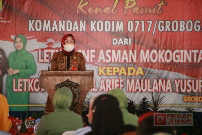 Sri Sumarni Teteskan Air Mata, Pamit Kenal Dandim 0717Grobogan