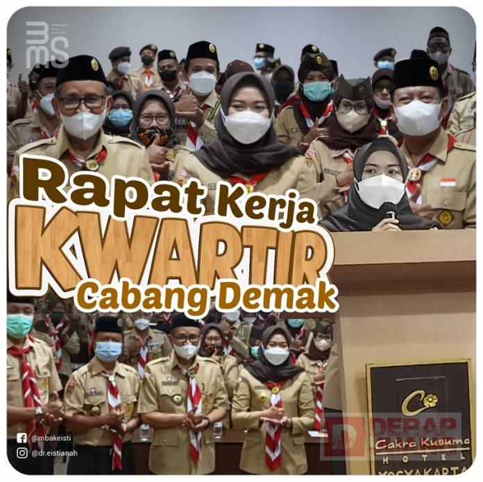 Terus Beri Bakti Bagi Negeri, Itulah Pesan Mbak Eisti pada Rakor Kwartir Demak