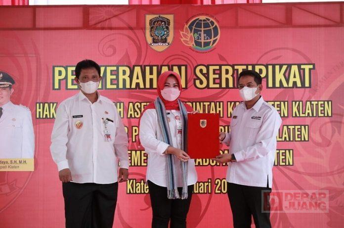 Bupati Klaten Terima 770 Sertifikat Aset Tanah Pemkab