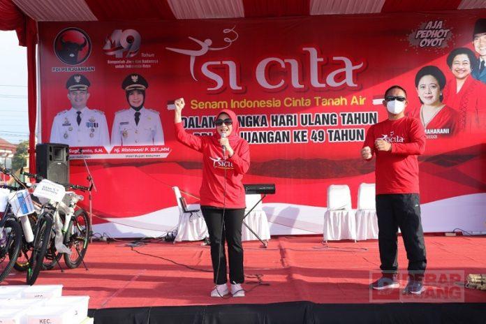 DPC PDI Perjuangan Kebumen Sukses Gelar Senam Massal (2)