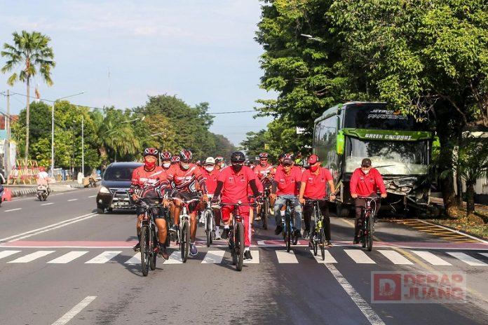 Gowes Sehat DPC PDI Perjuangan Karanganyar