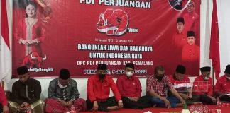 HUT Partai, PDI Perjuangan Pemalang Kirim Doa Tokoh Bangsa dan Senior Partai