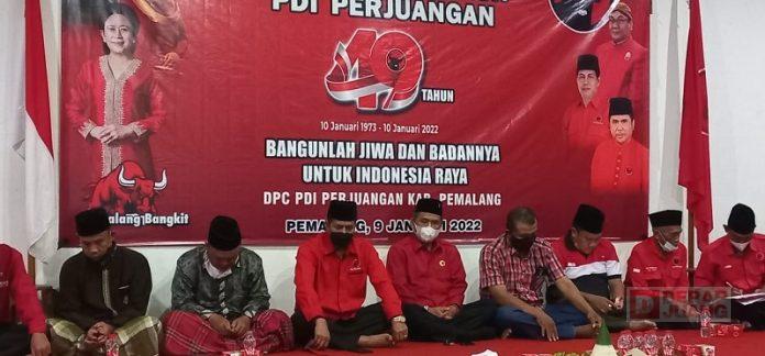 HUT Partai, Kader PDI Perjuangan Pemalang Kirim Doa ke Tokoh Bangsa dan Senior Partai