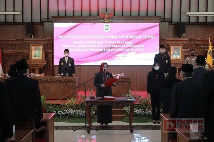 Lantik Pejabat, Bupati Klaten Harap Terwujud Transparansi Dan Akuntabilitas (2)