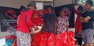 PDI Perjuangan Jepara Bergerak Cepat Salurkan Bantuan Korban Bencana