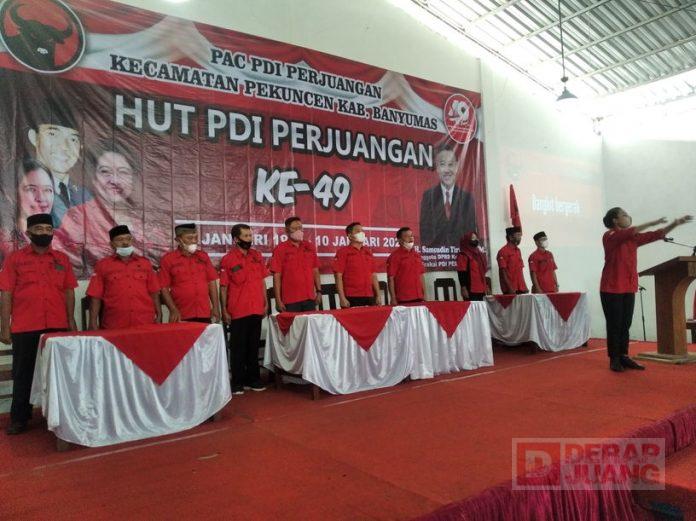 Rangkaian HUT PDI Perjuangan ke-49, PAC PDI Perjuangan Pekuncen Gelar Giat Apel