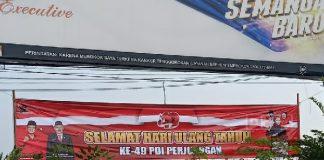 Sambut HUT Partai, Kader Banteng Merahkan Tiap Sudut Kota Wali