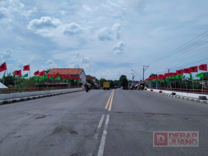 Sambut HUT ke-49, PDI Perjuangan Rembang Pasang 2.000 Bendera Partai