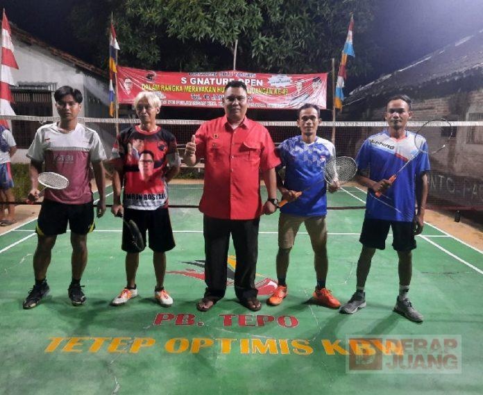 Semarakkan HUT Partai, Banteng Brebes Gelar Turnamen Bulutangkis