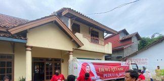 Pompa Air Rusak Diterjang Banjir, Dewi Aryani Salurkan Air Bersih