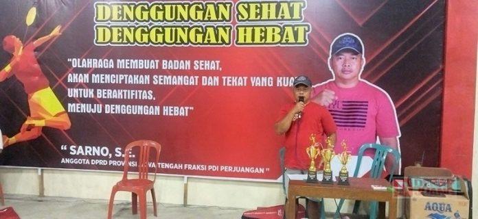 Jalin Silaturahmi, Sarno Selenggarakan Turnamen Bulu Tangkis
