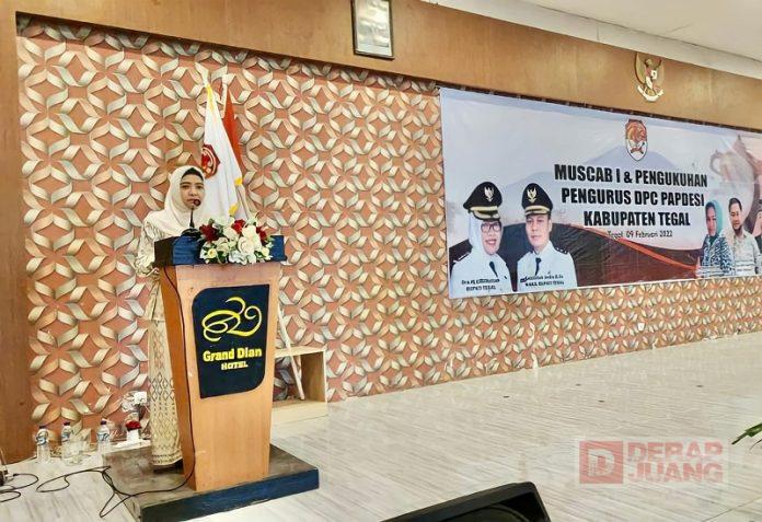 Muscab ke-1 Papdesi Tegal, Dewi Aryani Beri Pesan Tegakkan Birokrasi Bersih dan Tidak Korupsi