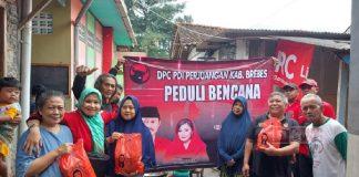 PDI Perjuangan Brebes Berikan Bantuan untuk Korban Banjir