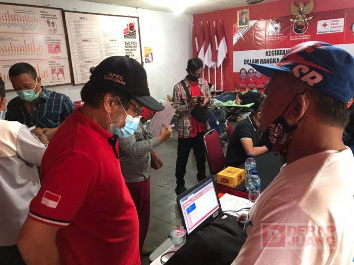Rangkaian HUT Partai ke-49, DPC PDI Perjuangan Banyumas Gelar Donor Darah