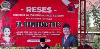 Bambang Tri Saktiono Jalankan Kewajiban Reses