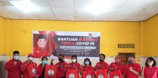 Bersama Tim Mas Vino, PDI Perjuangan Salatiga Lakukan Road Show Pembagian Sembako