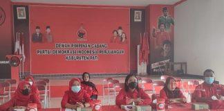 Ikuti Zoom Meeting DPP Partai, Banteng Pati Siap Sinkronisasi Arahan