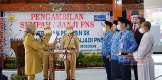 Lantik 451 PNS, Bupati Grobogan: Harus Bawa Dampak Peningkatan Kesejahteraan