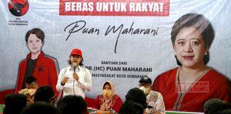 Bagikan Beras Mbak Puan, Wisda Sampaikan Makna Gotong Royong