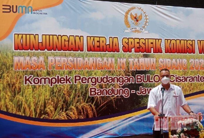 Cek Pasokan Pangan, Harris Turino Kunjungi Gudang Bulog di Jabar