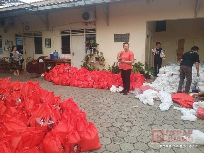 Di Kota Tegal, Srikandi Jateng Gelontorkan Ribuan Paket Sembako
